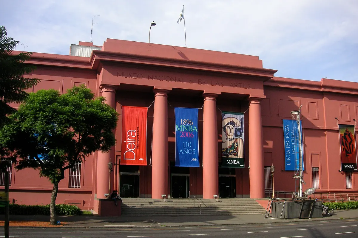 The columned front of the Museo Nacional de Bellas Artes in Recoleta