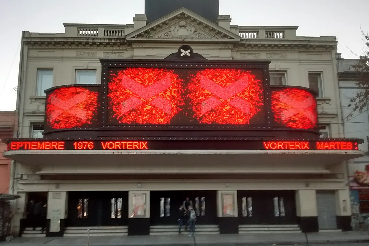 The facade of the Teatro Vorterix in Colegiales